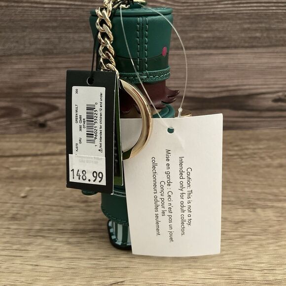 Kate Spade Nutcracker Keychain Green Bag Charm Christmas Holiday Stocking Stuffe - Picture 4 of 11